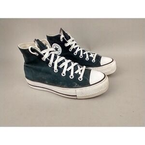 Converse Chuck Taylor All Star Platform High Top Black Sneakers Womens 8.5